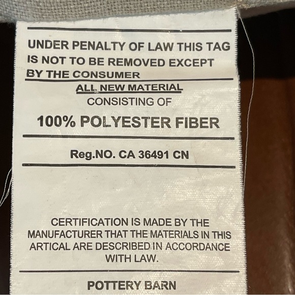 12 x 16 Pottery Barn linen accent pillow - Picture 7 of 8